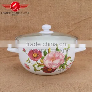 Luxurious Enamel / Ceramic Kitchenware European Cookware Pot With Hollow Handle thumbnail-2