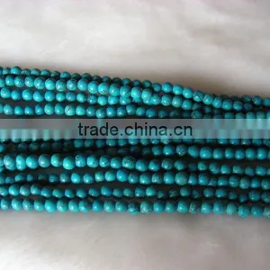 Wholesale Jewelry Fashion Round Shape Turquoise Loose Beads Strand thumbnail-1