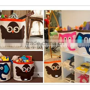 Hot Sale Fabric Storage Basket With Lovely Animual Printing ,you Can Put Toys ,dirty Clothes and so on as Sundiries Storage Bag thumbnail-3