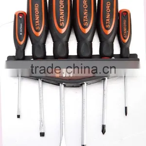 Double Color Handle 6Pcs Screwdriver Set thumbnail-1
