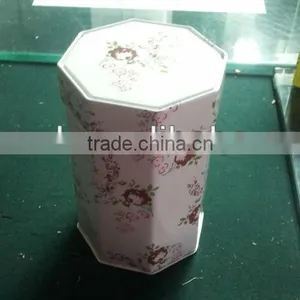 Octagonal Metal Cookie Storage Case, Cookie Tin thumbnail-1