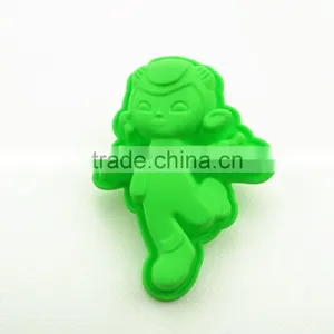 11179 Sweet Girl Shape Cake Decoration Fondant Silicone Mold thumbnail-2