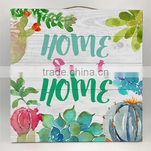 2017 New Fashion Design Spring Home Aweet Home Saying Sing Wood Plaque thumbnail-1