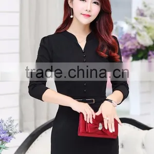 2016 Customized Manufactorying Fashionable Custom Fit Middle-aged Ladies Dress thumbnail-2