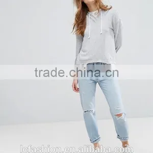 Wholsale Sweatshirts 2017 New Style Women Two Pieces Long Sleeve Loose Pullovers Hoodie thumbnail-2