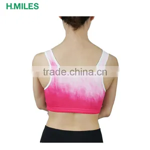Custom Made OEM Women's Fitness Hot Sex Plain Gym Sports Bra Yoga Top thumbnail-3