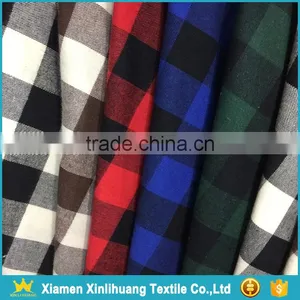China Supplier 21Sx21S 100 Cotton Yarn Dyed Plaid Flannel Fabric thumbnail-5