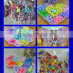 Mix Shaped Loose Beads Set Box Kids Fashion Jewelry Acessories Acrylic Loose Beads for Children Gift thumbnail-1