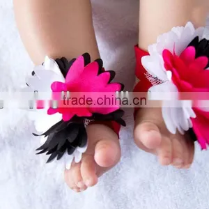 New Arrival Top Baby Shoes Flower Design Baby Prewalker Shoes Infant Shoes Cotton Barefoot Sandals thumbnail-1