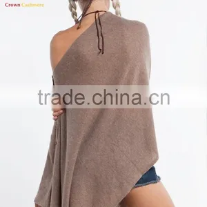 Lady Fashion Buttoms Cashmere Poncho/ Nepal Design Pashmina Shawl/ thumbnail-4