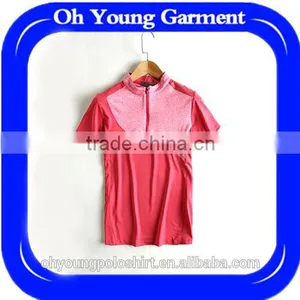 Quick Dry Gym Women Sports Running Tshirt Short Sleeve Fitness Polyester T-shirt Workout Clothing thumbnail-1