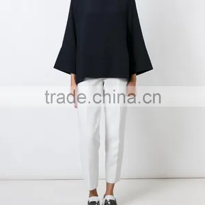 2017 Black Stylish Oversized Sweater Women With Pogada Sleeves and High Neck thumbnail-2
