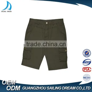 2016 OEM Custom Army Green Bellows Pocket New Style Wholesale Mens Cargo Six Pockets Short Pants thumbnail-1
