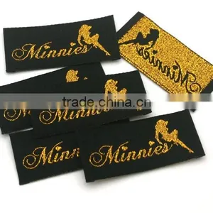 Customized Garment Shoe Labels/woven Labels/main Label/embroidered Tag Silver Gold WSL-001 thumbnail-3