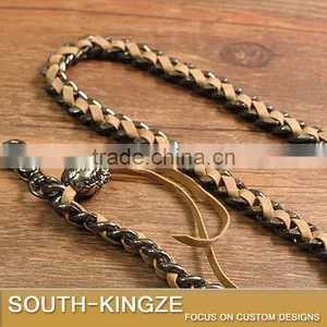 Leather and Alloy Metal Punk Style Pants Pendant thumbnail-4