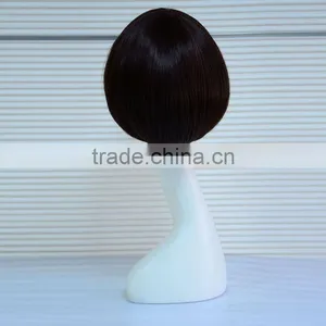 High Quality 2016 New Fashion Pink Wavy Short Bob Wig For Female Model thumbnail-2