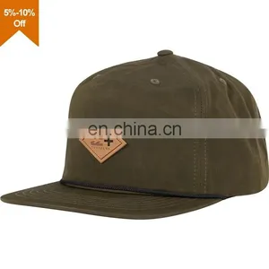 5 Panel Hat With Cork Wood Brim thumbnail-5