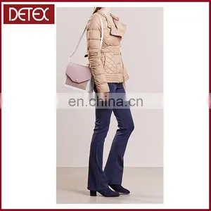 Comfortable Shiny Fabric Women Light Feather Down Jacket thumbnail-2