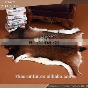 High Quality Natural Real Goat Fur Blanket Rug thumbnail-2