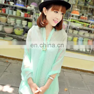 High Quality Fashion Custom-made Dark Pink Chiffon Shawl(PD523BL) thumbnail-1