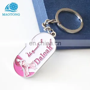 Cheap Custom Made High End Metal Keychain Keyrings High Quality Embossed Key Chain Mnaker thumbnail-1
