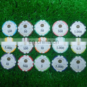 2016 ABS Cheap Plastic Poker Chips Custom Laser Sticker Poker Chips thumbnail-1