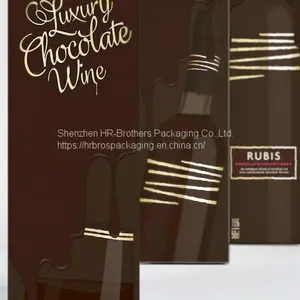 Wholesale Hot Sale Custom Square Luxury Black Paperboard Paper Wine Box thumbnail-1