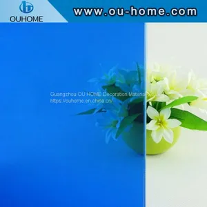 BT108 Blue Transparent Glass Decorative Window Film thumbnail-1