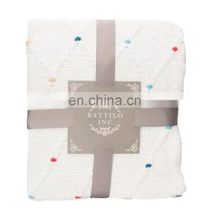 Home Decorative Knit White Throw Blanket for Couch Sofa Chair thumbnail-7