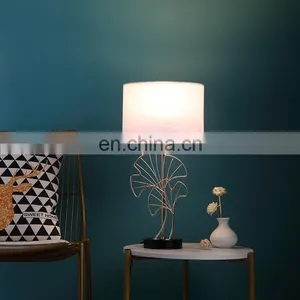 Popular New Design Relief Ginkgo Leaf Shape Modern Luxury Table Lamp for Hotel Home Decor thumbnail-1