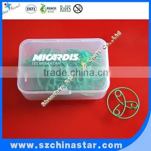 Safe Material PET Coated Iron Wire Paper Clip Put in PP Box Packing thumbnail-4