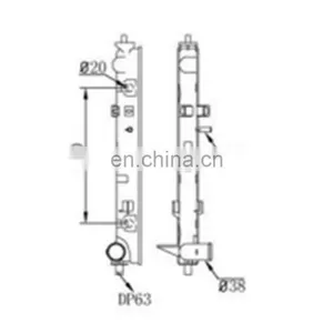 AUTO WATER RADIATOR PLASTIC TANK OE AJ5515200B AJD715200 FOR MAZDA 00-03 MPV 2.5L thumbnail-1