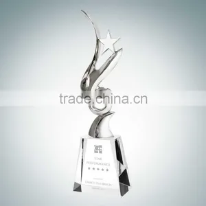 Fashion New Design Zinc Alloy Trophy With Crystal Stand Trophy Star Trophy thumbnail-1