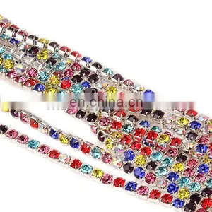 Fashion High Quality Metal Rhinestone Cup Chain thumbnail-1