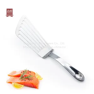 Kitchen Accessories Home and Kitchen Gadgets Durable Stainless Steel Fish Spatula for Fish Frying Meat Steak Slotted Spatula/turner thumbnail-1