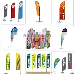 Hot Selling Promotion Beach Teardrop Feather Flags Printing With Kinds Bases ( Flag Pole + Fabric +Printing,Complete Production) thumbnail-3