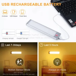 Ultra-thin Body Sensing Intelligent Led Light Rechargeable Long Strip Wireless Cabinet Wardrobe Wine Cabinet Magnetic Strip Light Strip thumbnail-4