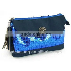 Newest Style Charming Blue Sequin Cosmetic Bags thumbnail-1