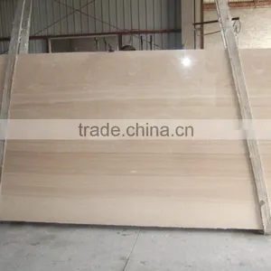 Fashionable Design Natural Polished White Wooden Vein Marble Flooring Stone thumbnail-1
