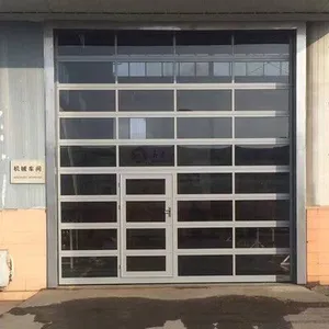 Modern Automatic Aluminum Tempered Glass Garage Door Commercial Sectional Overhead Remote for Villas Factory Direct thumbnail-1