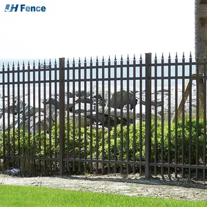Cheap Price High Quality Designs 1.5m(h)x2m(w) Ranch Fence Metal Steel Wrought Iron Fencing Panels thumbnail-4