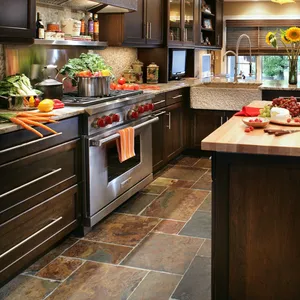 300×600mm Natural Rusty Slate Floor Tile, Natural Split, Fade Resistant & Anti Slip, Custom Sizes for Villa Kitchen Wine Cellar Indoor Decoration thumbnail-1