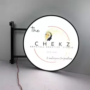 Custom LED Backlit Logo Business Light Acrylic Business Sign Illuminate 3D Light Box Sign thumbnail-5