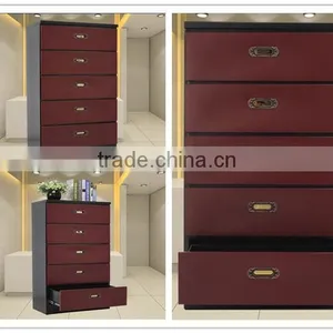 Space Saving Cabinet Designs Wine-red Colour Metal Drawer Cabinet Small Storage Cabinet On Table Top thumbnail-3