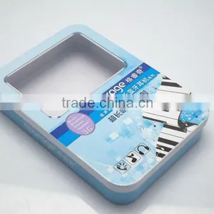 Top Grade Wholesale Earphone Tin Boxes Packaging With Windowed Lid thumbnail-2