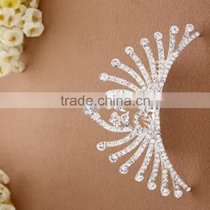 Korean Style High Quality Crystal Double Peacock Crown Tiaras Wedding Hair Accessories thumbnail-2