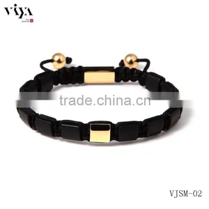 Viya Luxury Mens Bracelets With Charm Square Beads Chinese Knot thumbnail-3
