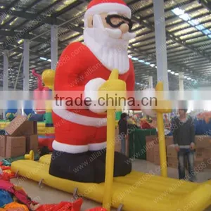 Popular Sale Skiing Santa Claus Inflatable Mascot thumbnail-1