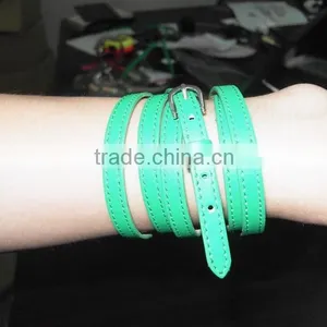 Green Real Leather Wristbands thumbnail-1