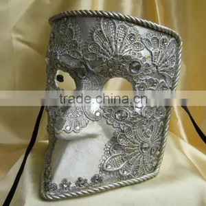Hot Sell on Ebay Venice Mask Masquerade Birthday Party Mask Black Lace Half Face Venetian Mask With Drills Decoration thumbnail-5